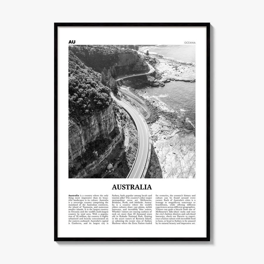 Australia Newspaper No 3 Poster, framed poster mockup
