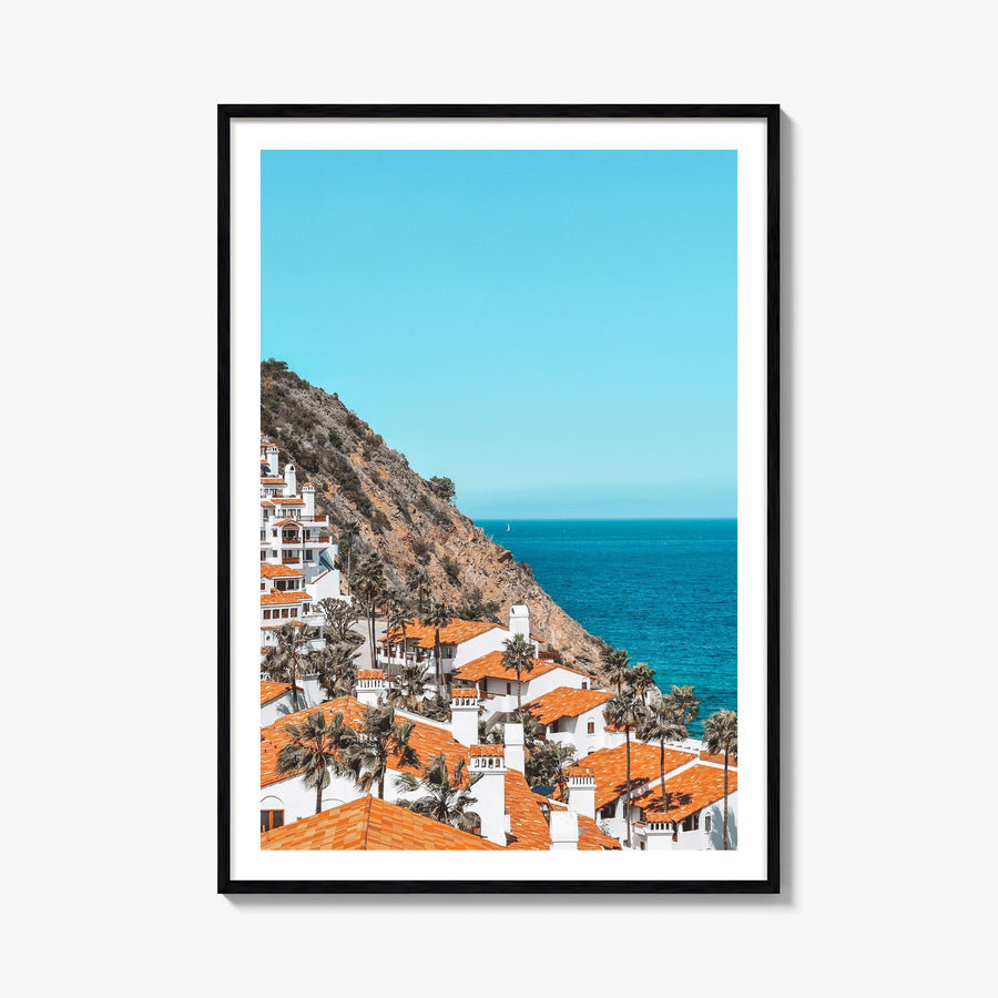 Avalon, California colorful photo poster of California, USA – vertical wall art, unframed print shown in interior mockup