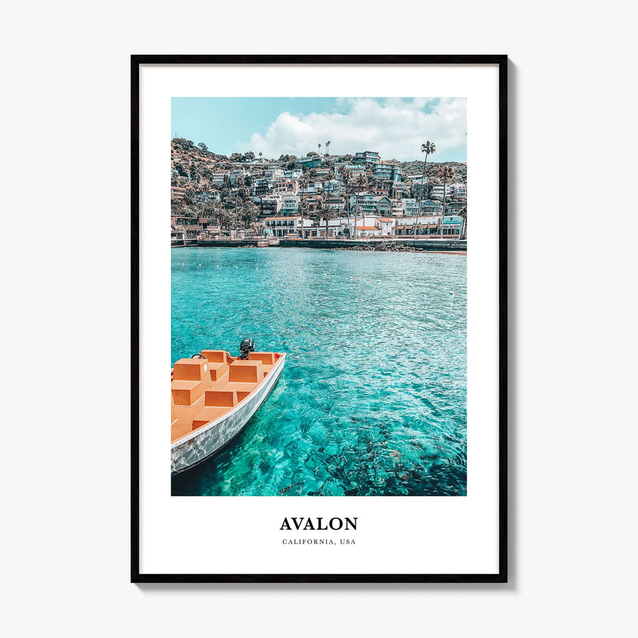 Avalon, California Classic Poster, framed poster mockup