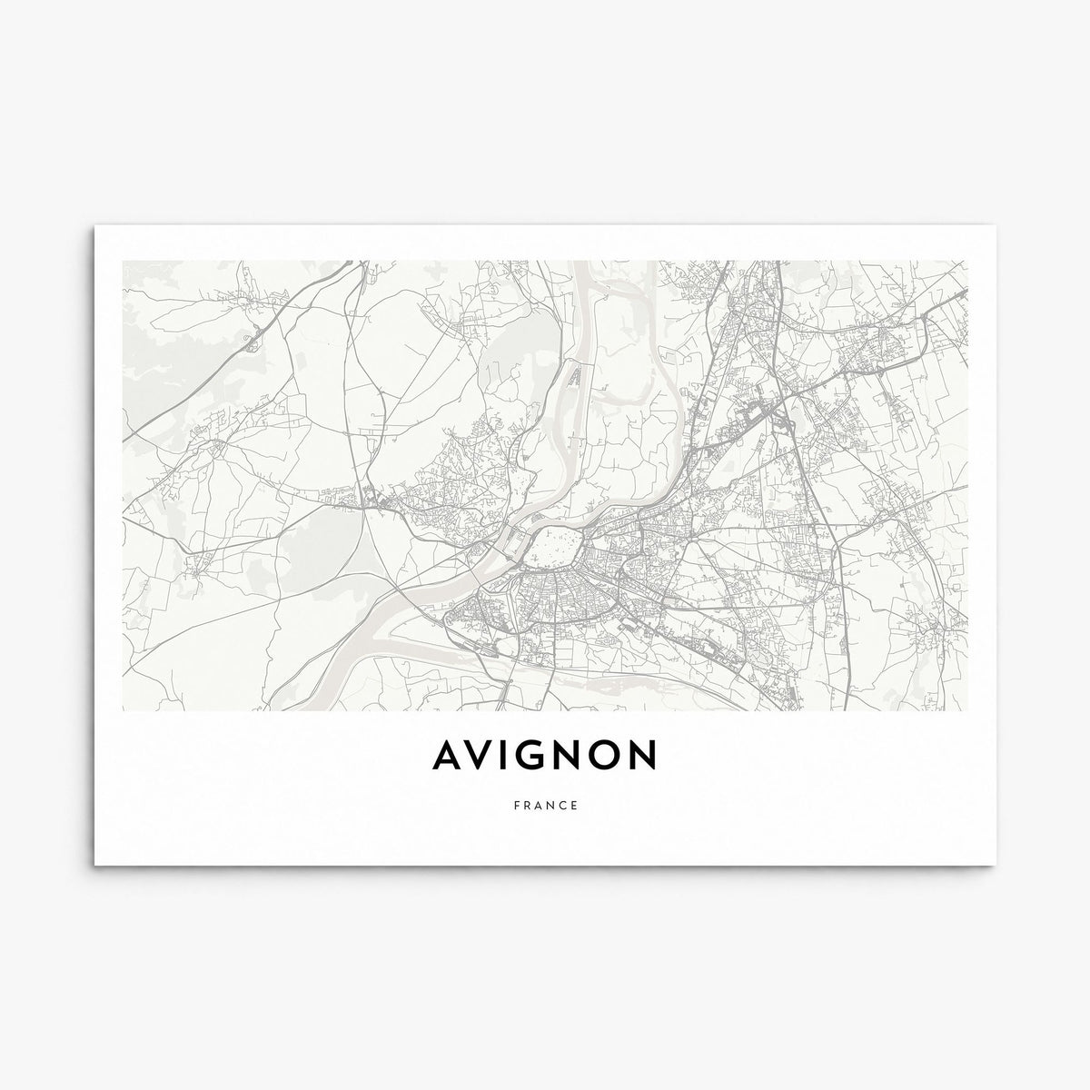 Avignon Map Poster, print only (unframed)