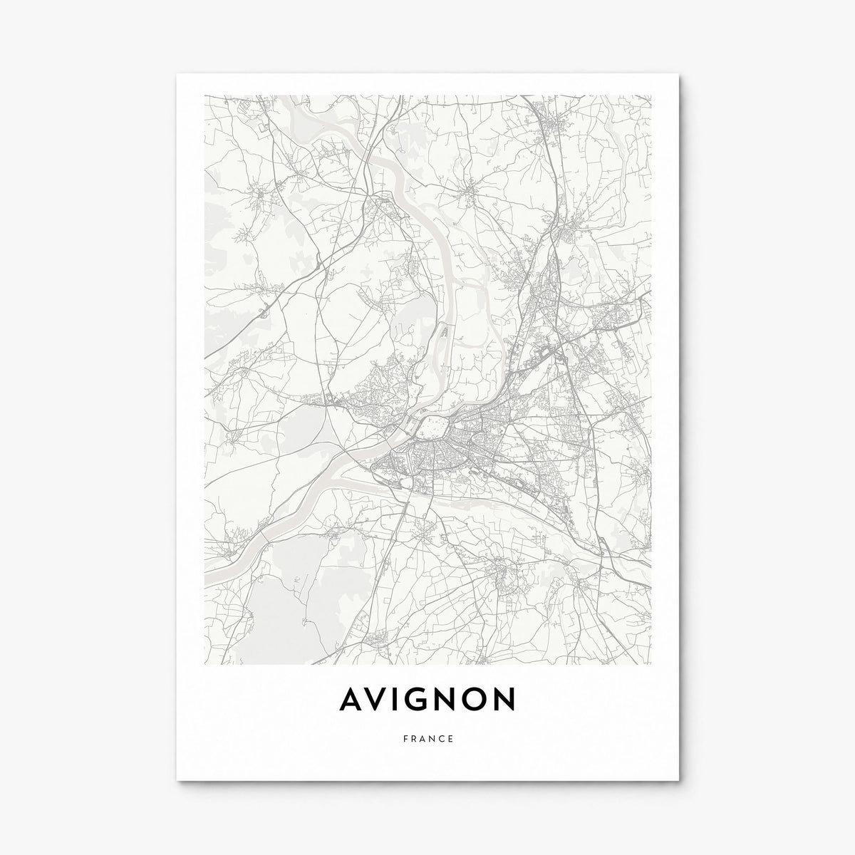 Avignon Map Poster, print only (unframed)