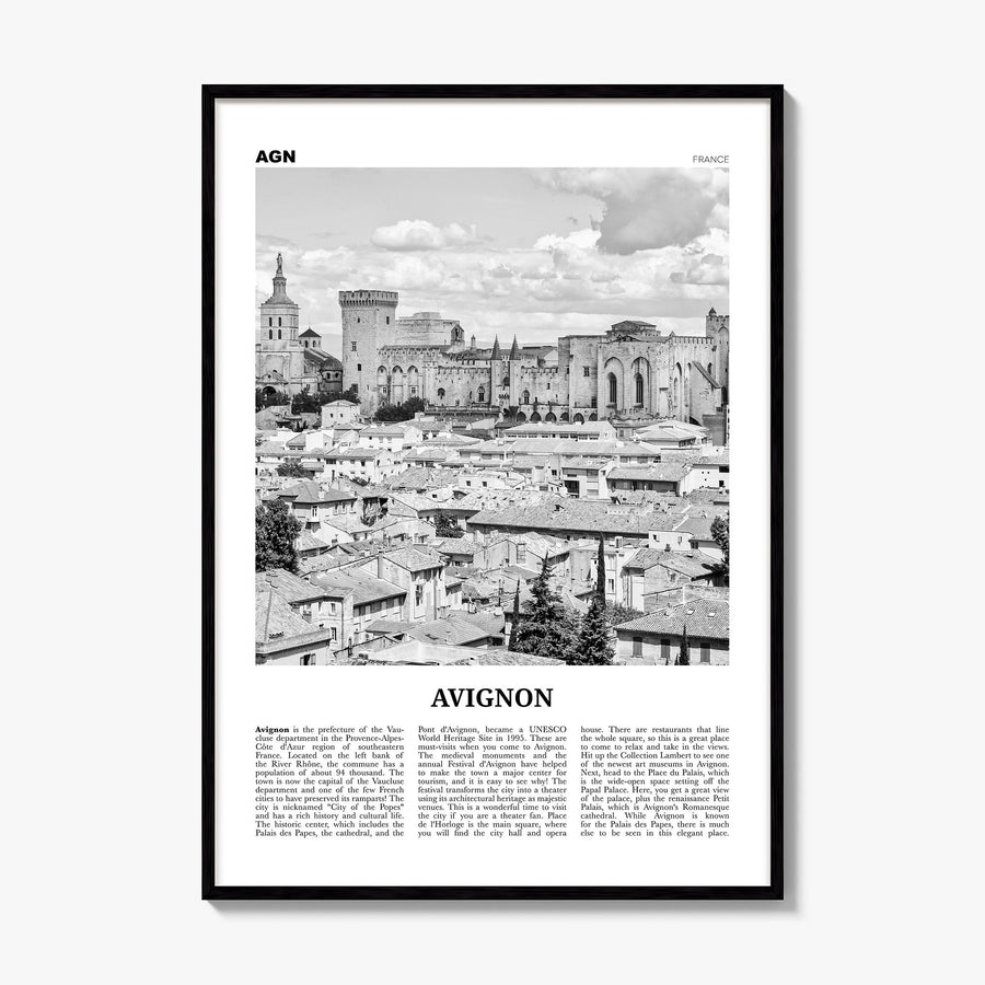 Avignon Newspaper Poster, framed poster mockup