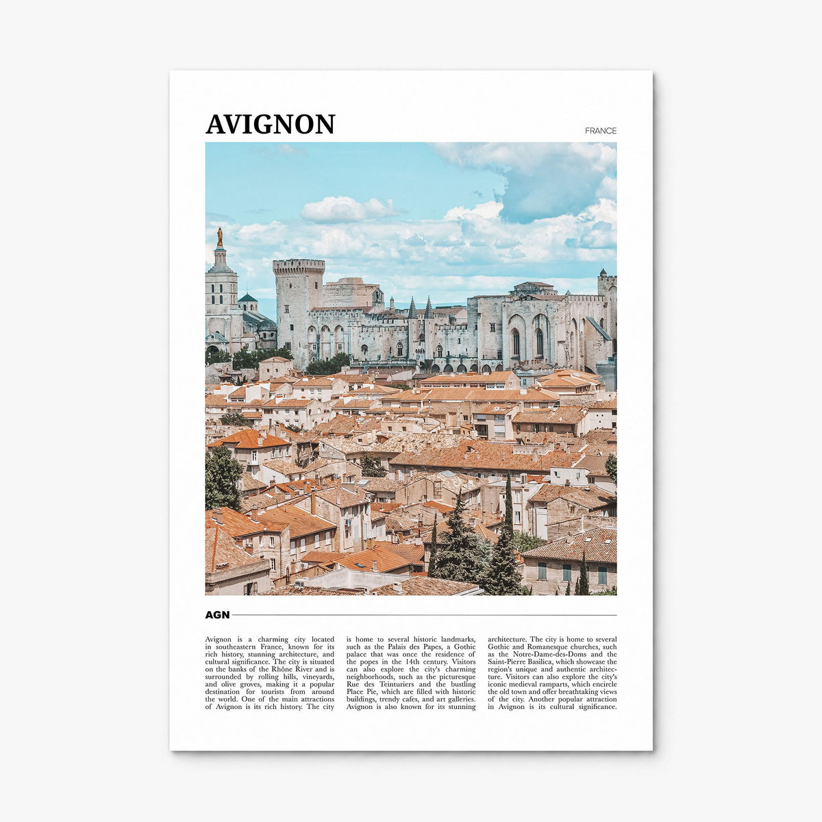 Avignon Travel Poster, print only (unframed)