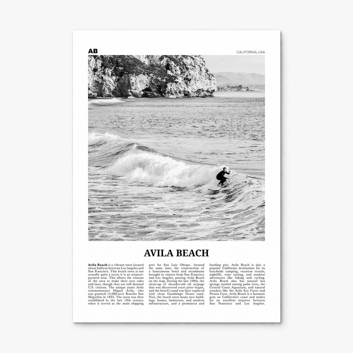 Avila Beach Newspaper No 2 Poster, print only (unframed)