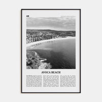 Avoca Beach Poster None / 8x12 in Nbourhood Travel B&W Poster