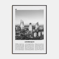 Azerbaijan Poster None / 8x12 in Nbourhood Travel B&W Poster