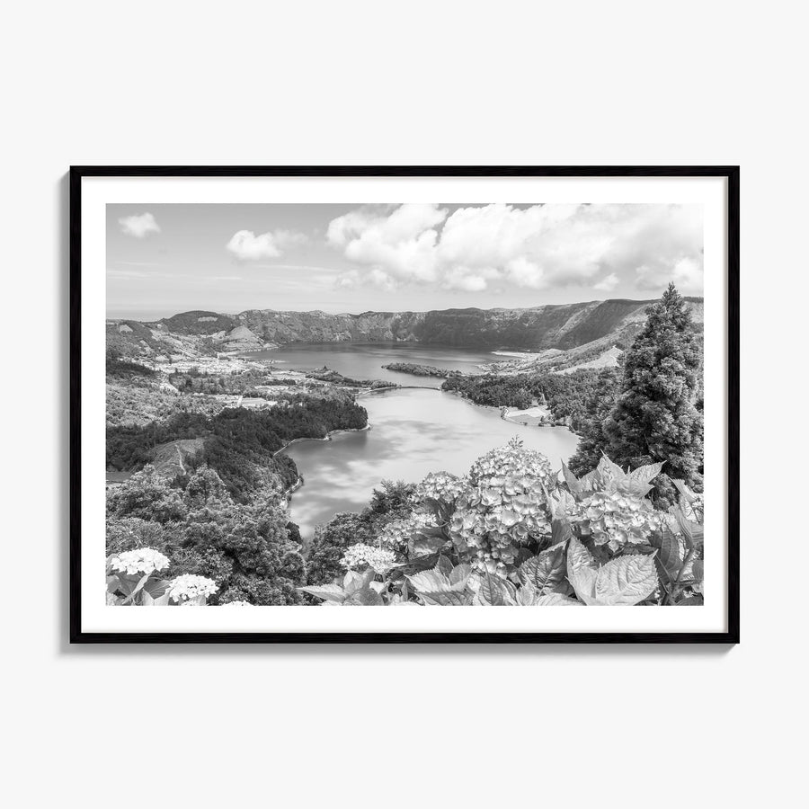 Azores Photo Poster, framed poster mockup, white border