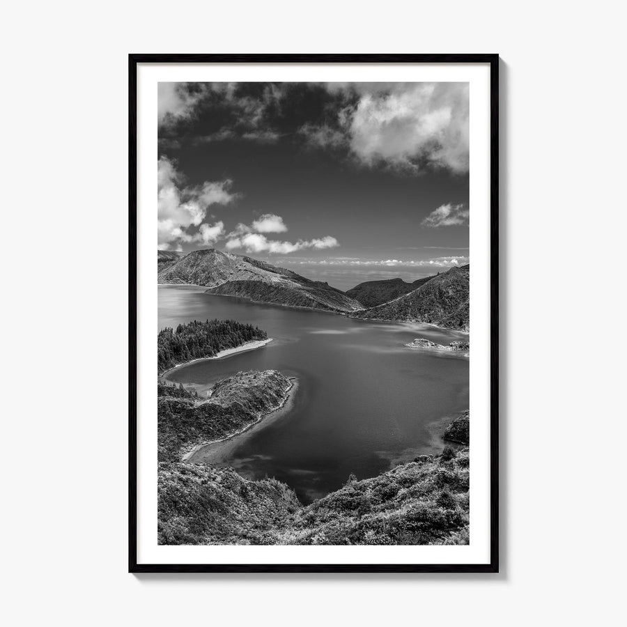 Azores Photo Poster, framed poster mockup, white border