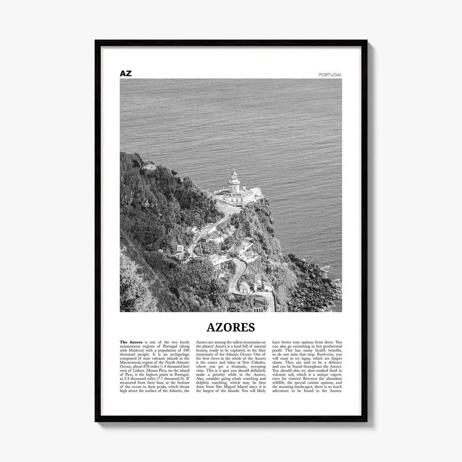 Azores Newspaper Poster, framed poster mockup