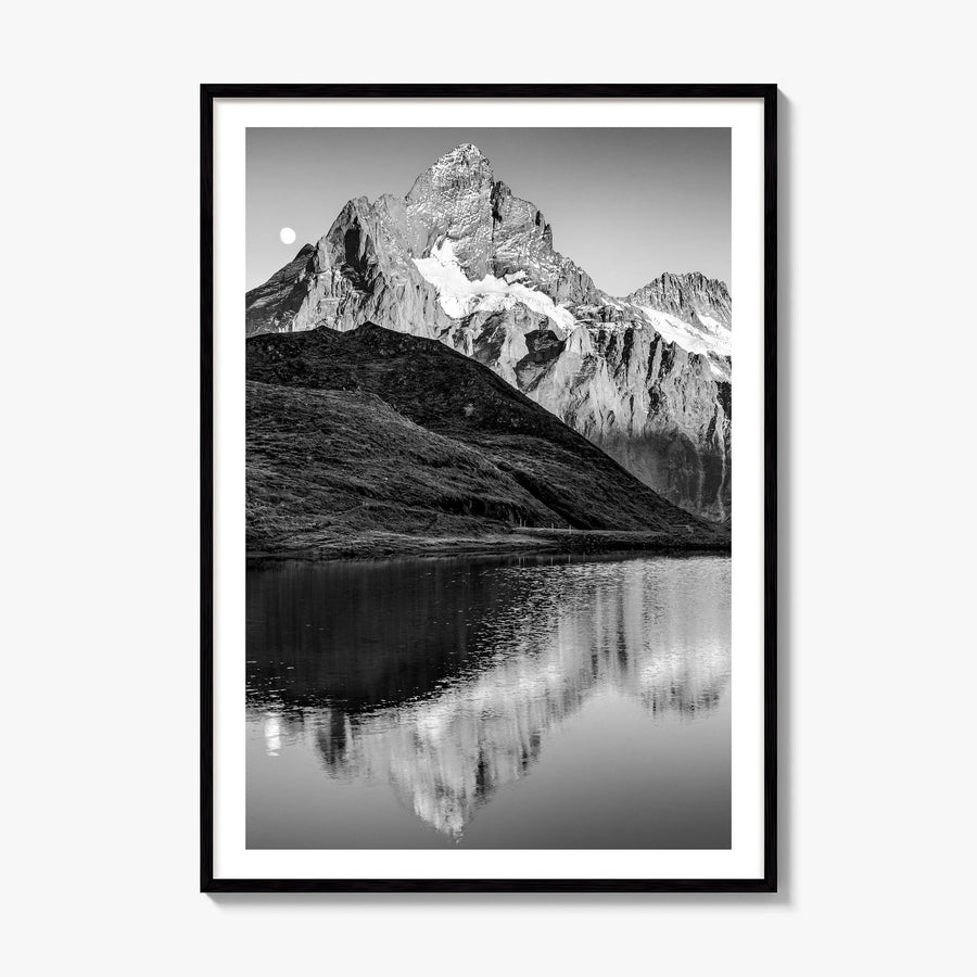 Bachalpsee Photo Poster, framed poster mockup, white border