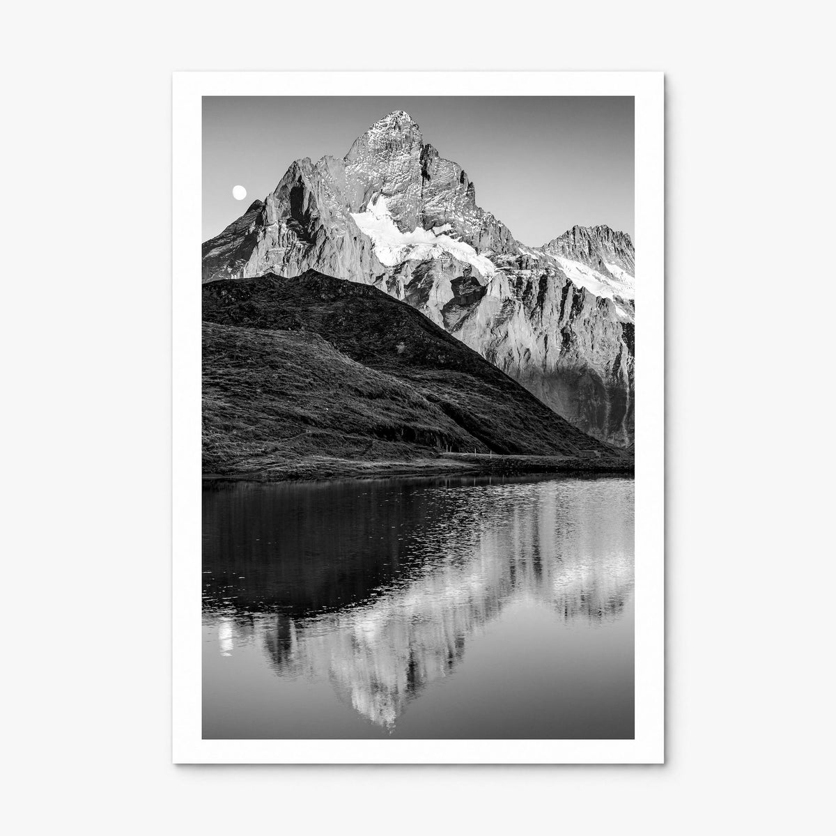 Bachalpsee Photo Poster, print only (unframed), white border