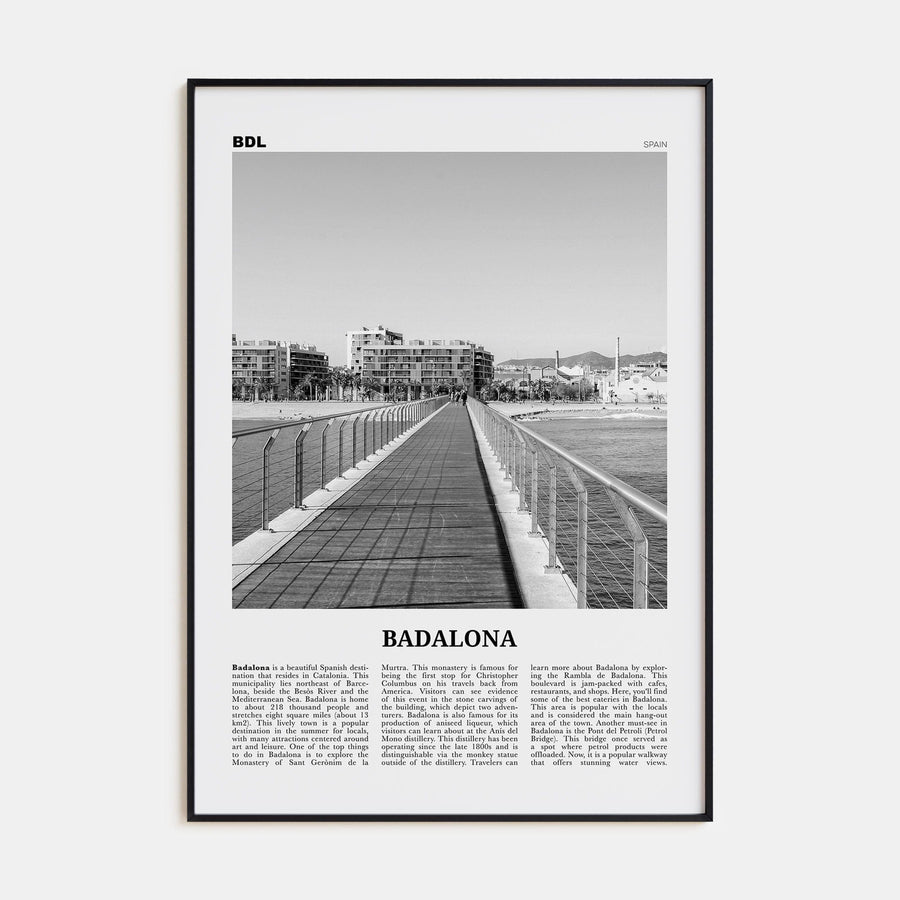 Badalona Poster None / 8x12 in Nbourhood Travel B&W Poster