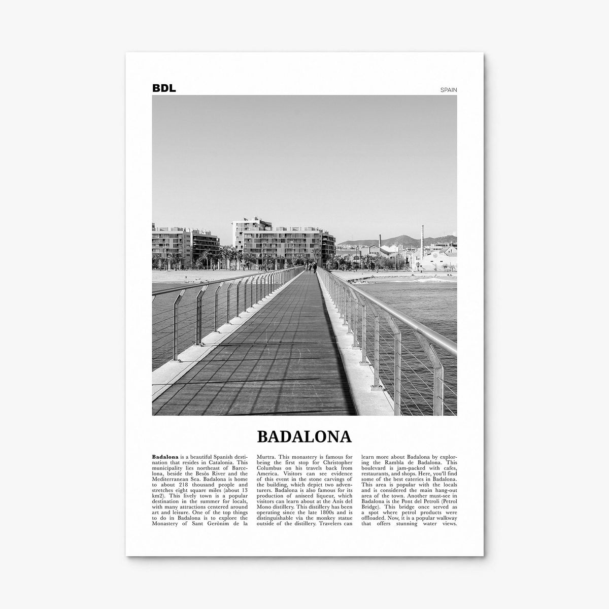 Badalona Newspaper Poster, print only (unframed)
