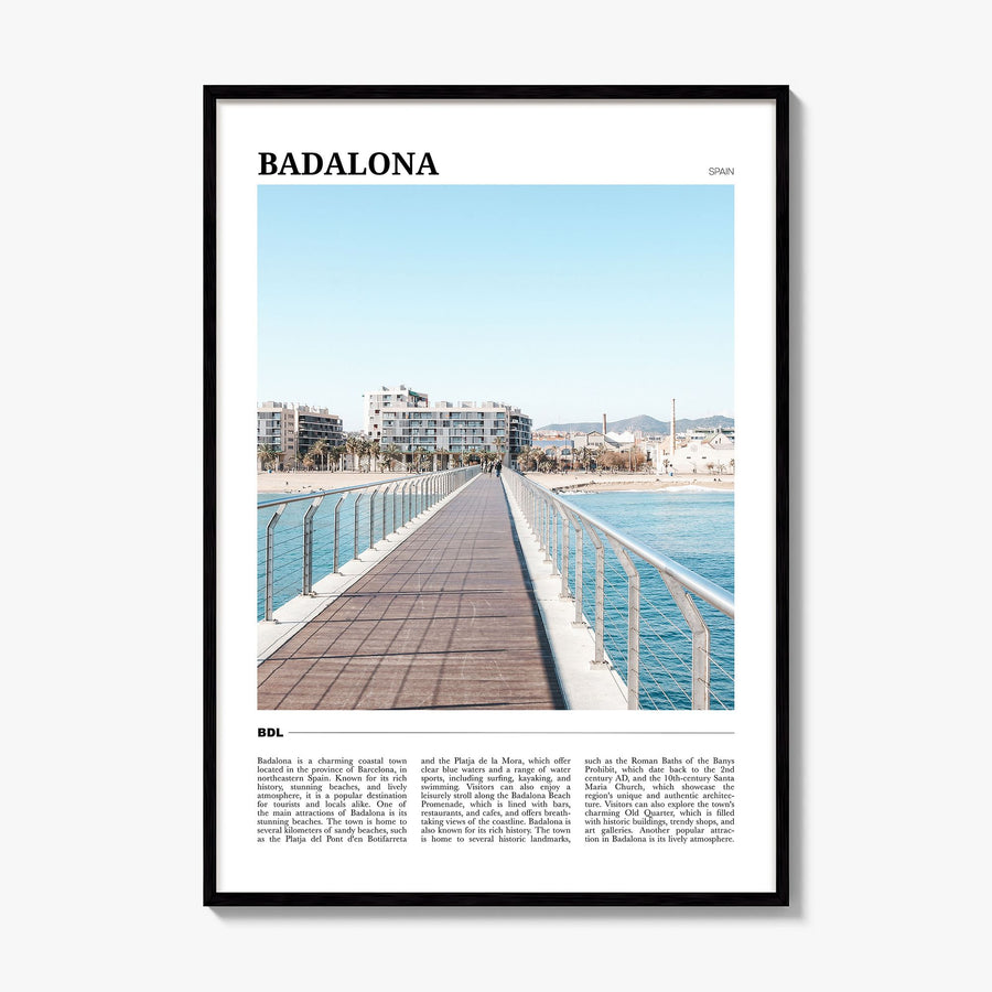 Badalona Travel Poster, framed poster mockup