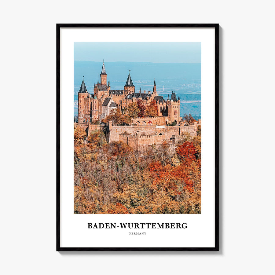 Baden-Württemberg Classic No 1 Poster, framed poster mockup
