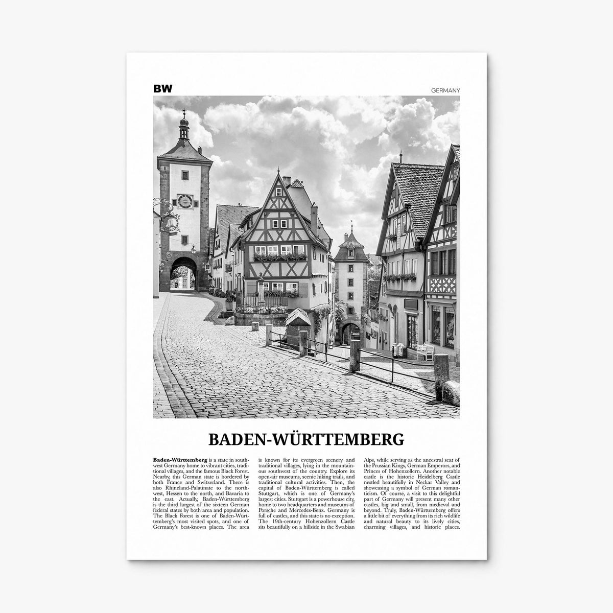 Baden-Württemberg Newspaper No 1 Poster, print only (unframed)