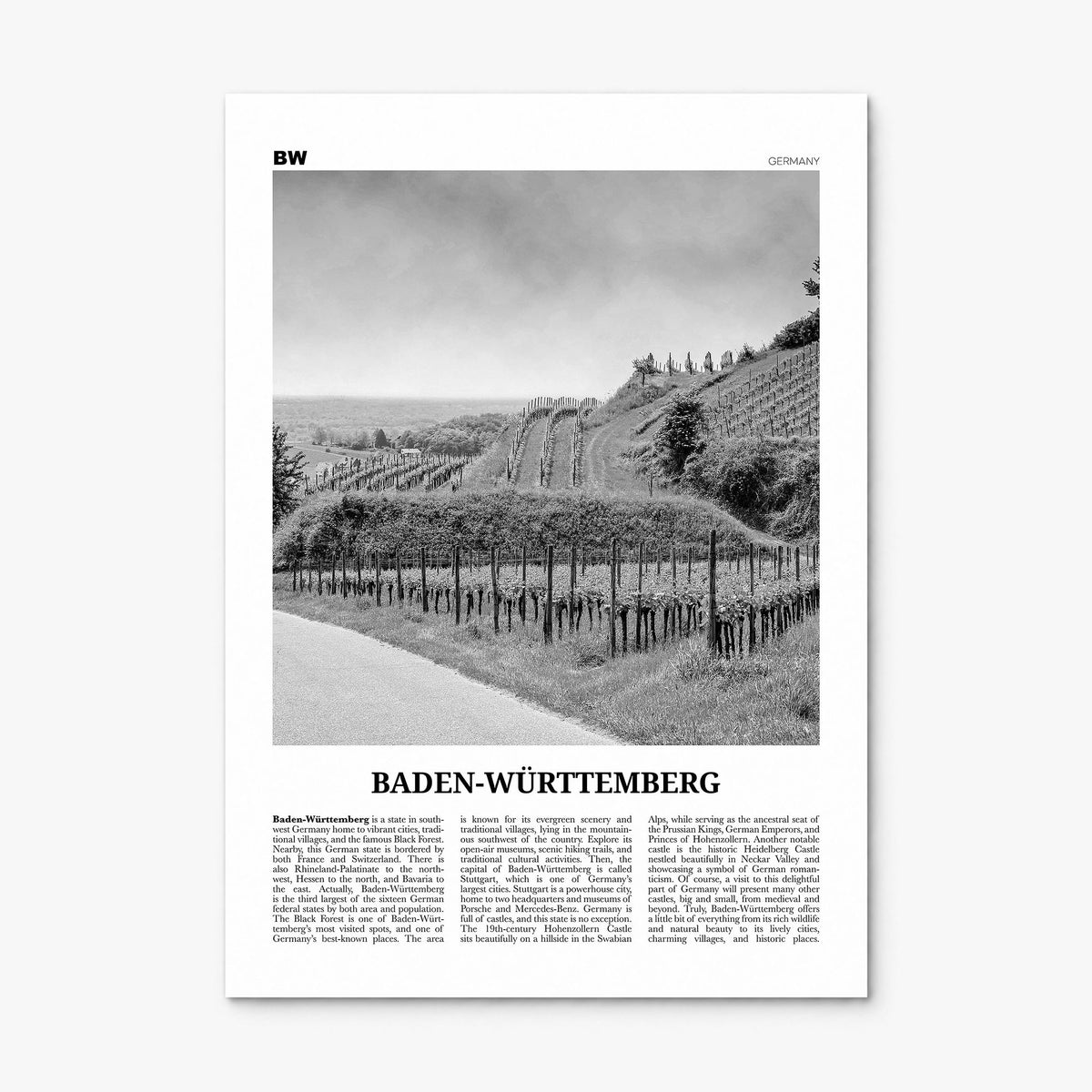Baden-Württemberg Newspaper No 2 Poster, print only (unframed)