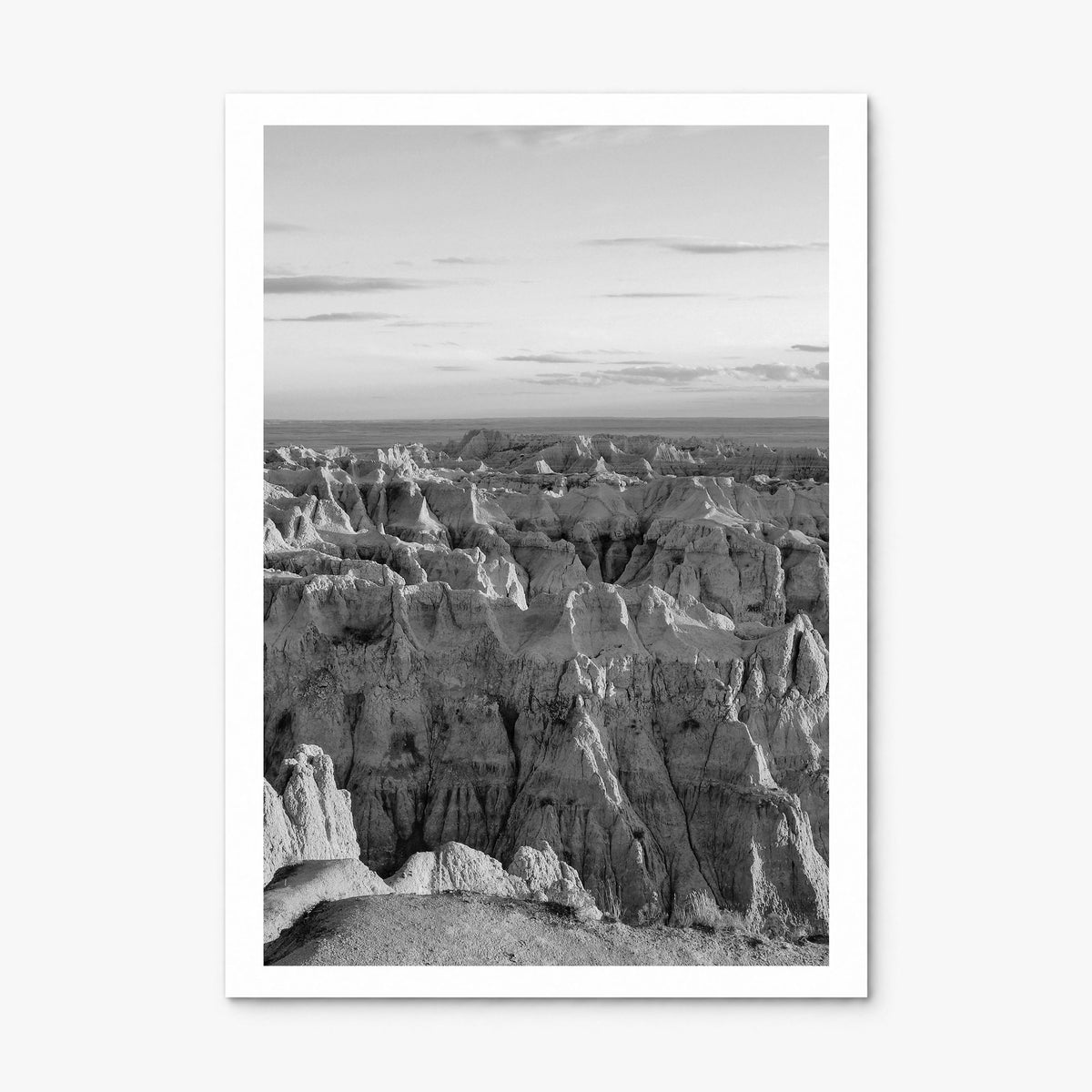 Badlands National Park Photo Poster, print only (unframed), white border
