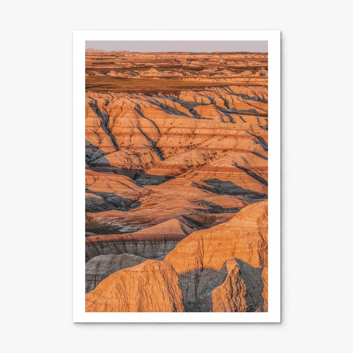 Badlands National Park Photo Poster, print only (unframed), white border