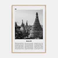 Bagan Poster Natural Wood / 8x12 in Nbourhood Travel B&W Poster