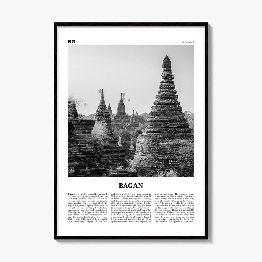 Bagan Newspaper Poster, framed poster mockup