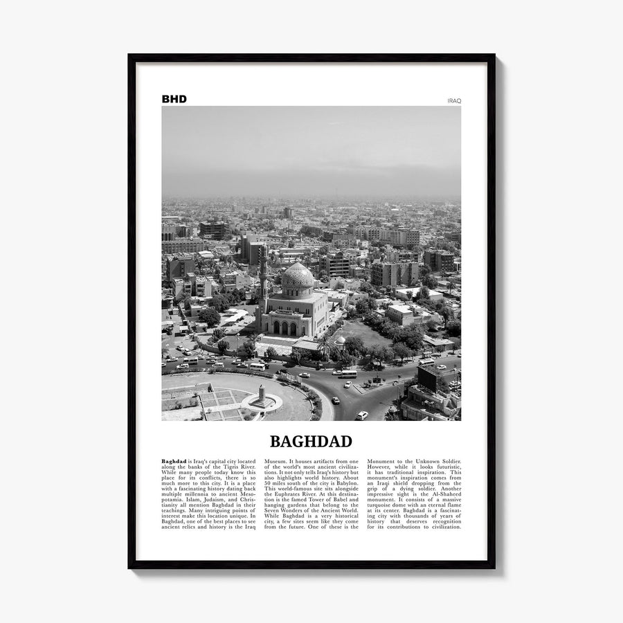 Baghdad Newspaper Poster, framed poster mockup