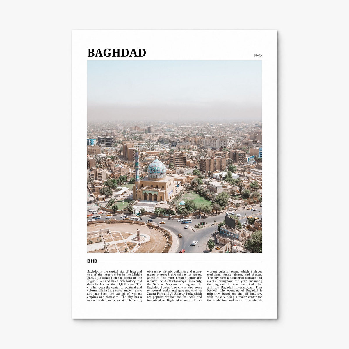 Baghdad Travel No 1 Poster, print only (unframed)