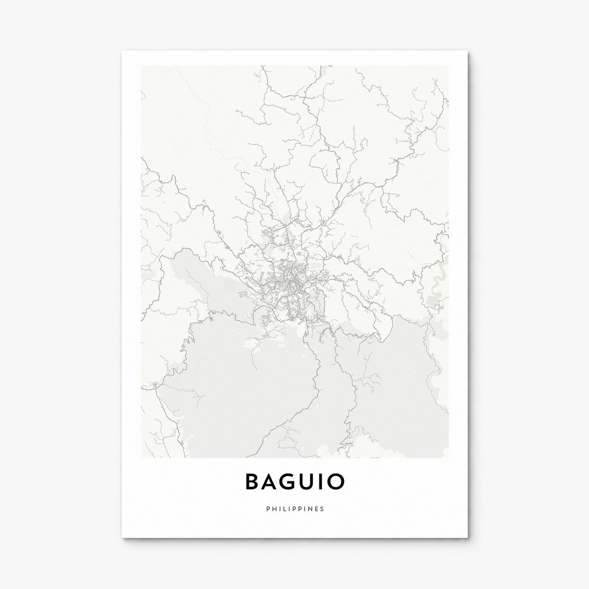 Baguio Map Poster, print only (unframed)