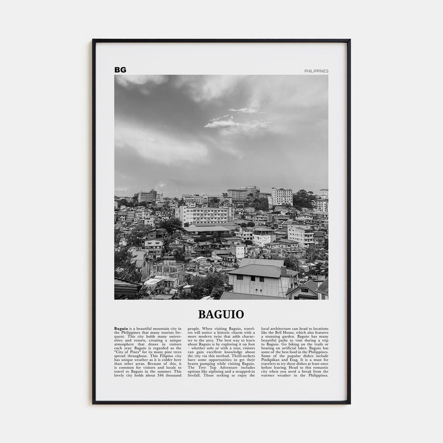 Baguio Poster None / 8x12 in Nbourhood Travel B&W Poster