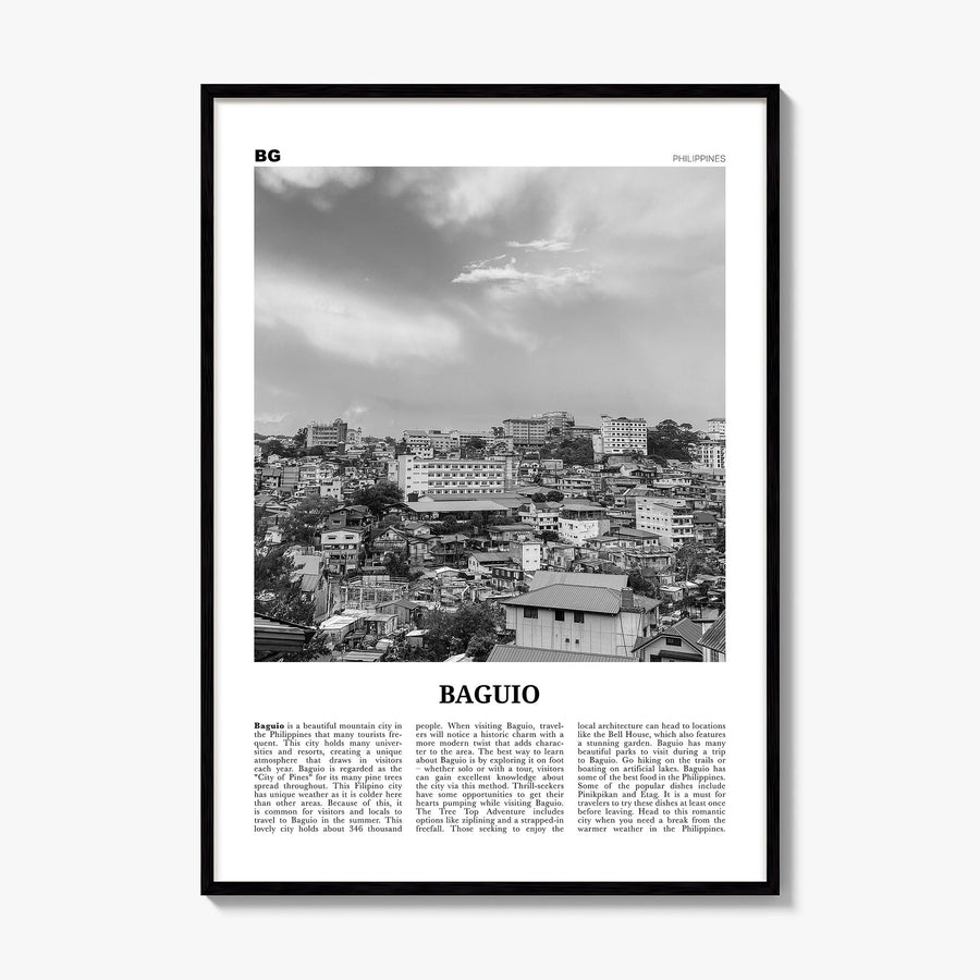 Baguio Newspaper Poster, framed poster mockup