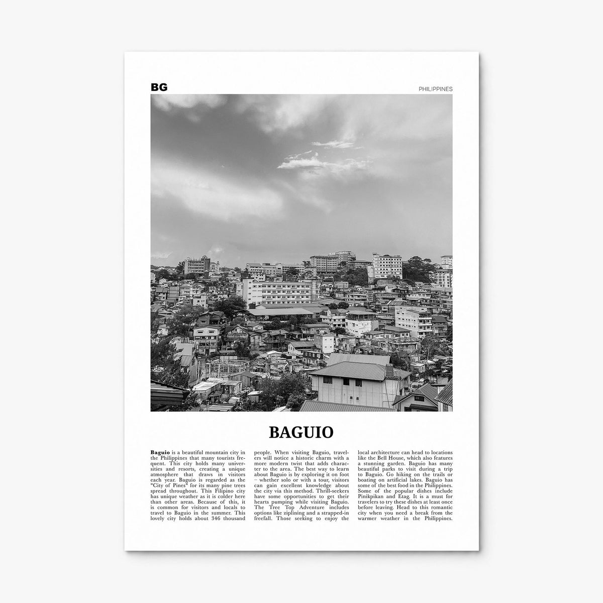 Baguio Newspaper Poster, print only (unframed)