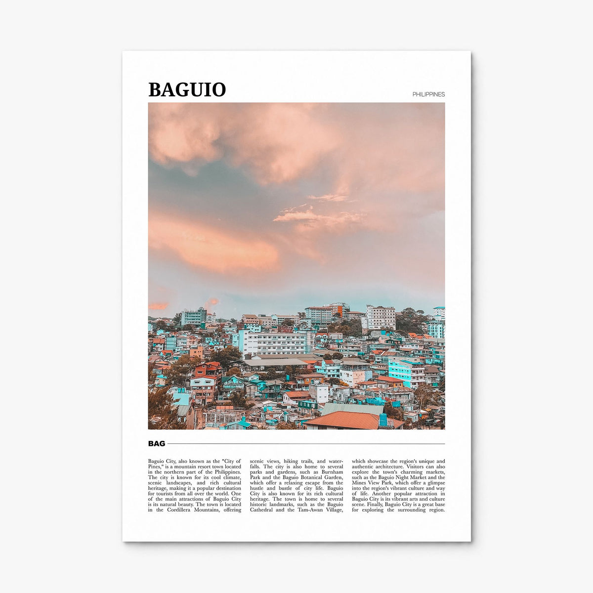 Baguio Travel Poster, print only (unframed)