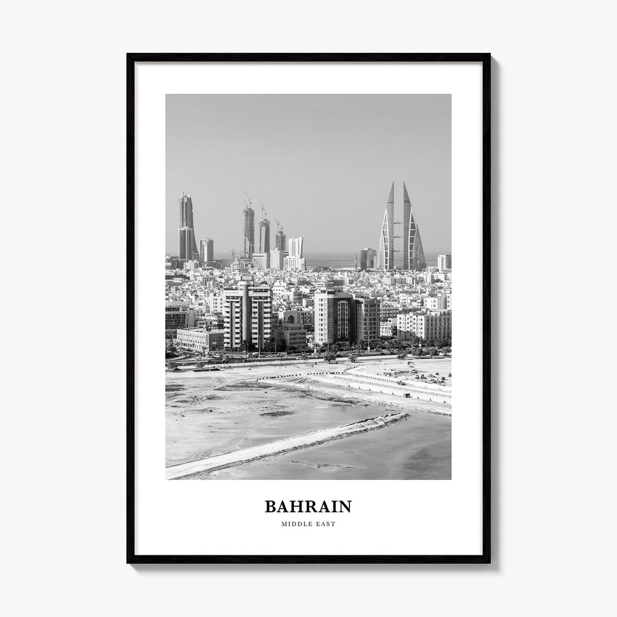 Bahrain Classic Poster, framed poster mockup