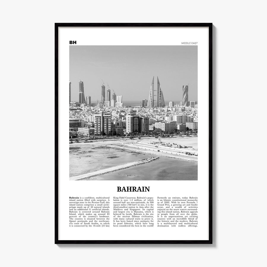 Bahrain Newspaper Poster, framed poster mockup