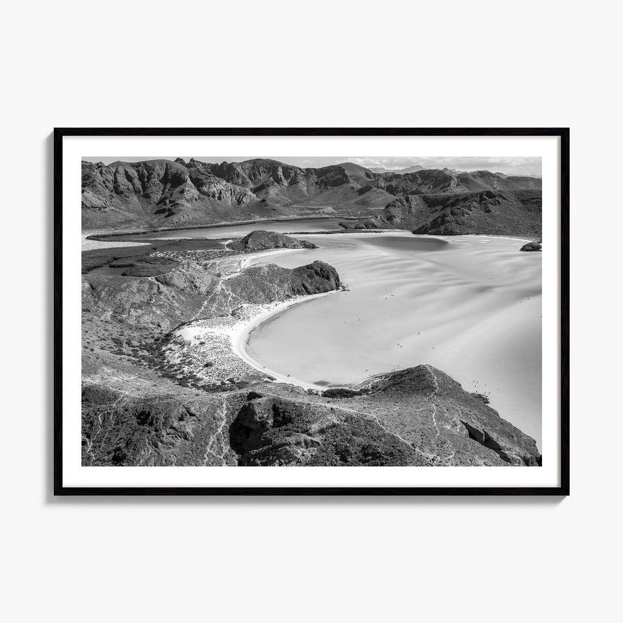 Baja California Sur Photo Poster, framed poster mockup, white border