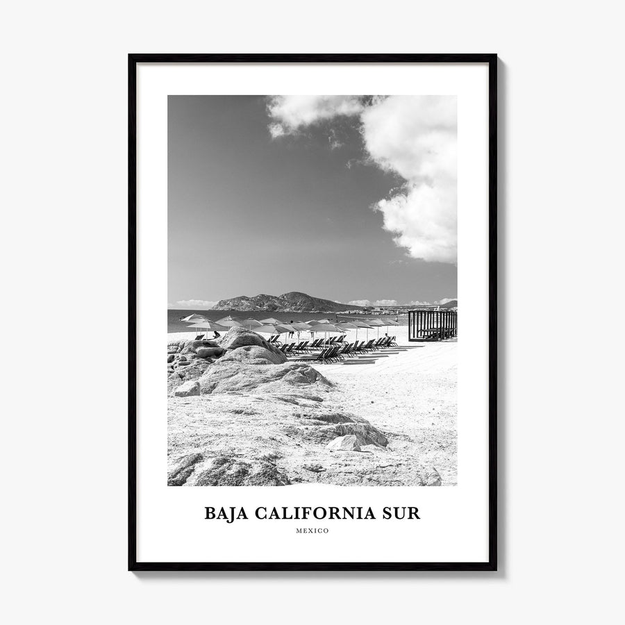 Baja California Sur Classic Poster, framed poster mockup