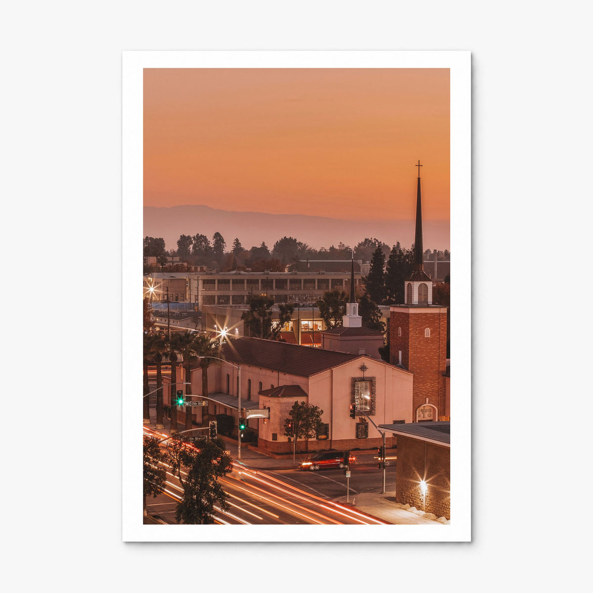 Bakersfield Photo Poster, print only (unframed), white border