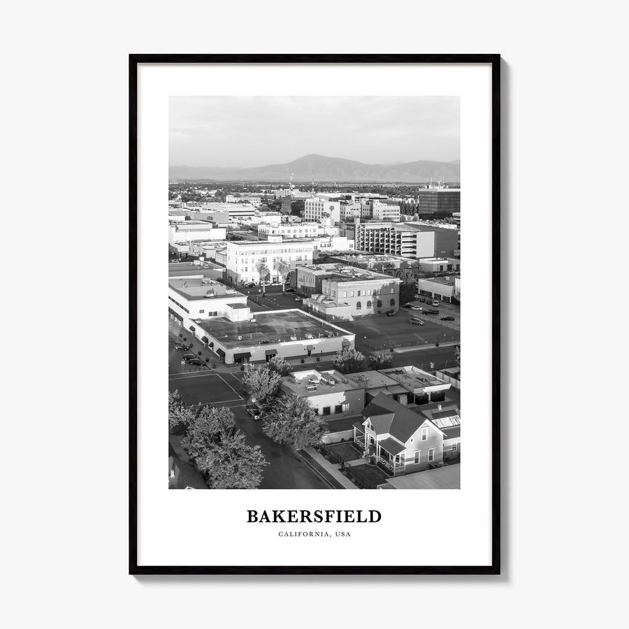 Bakersfield Classic Poster, framed poster mockup