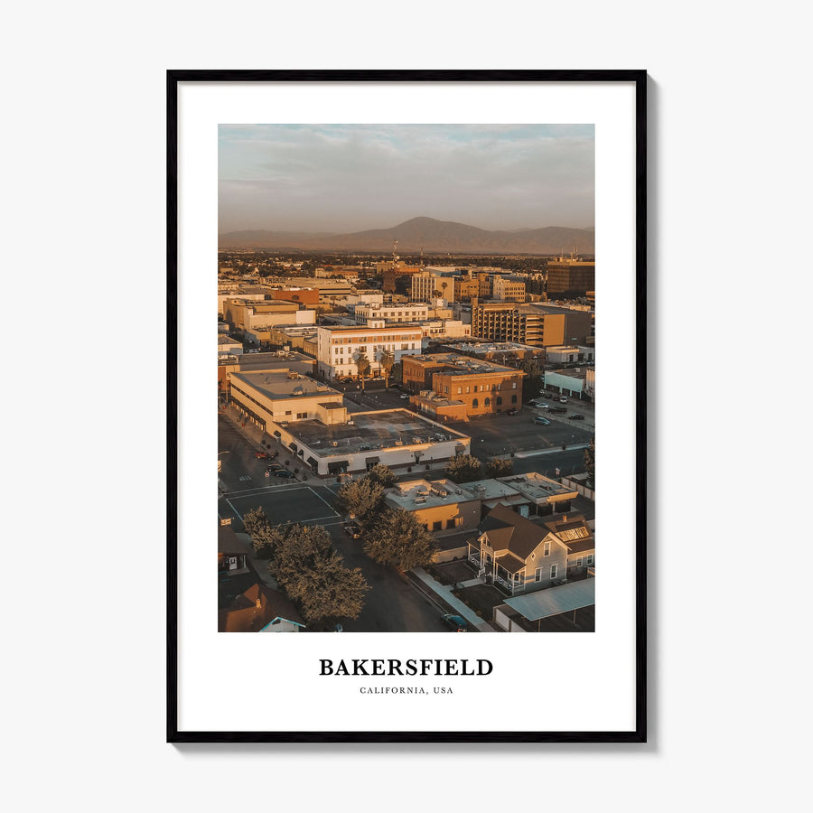 Bakersfield Classic Poster, framed poster mockup