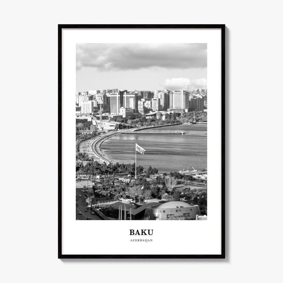 Baku Classic Poster, framed poster mockup