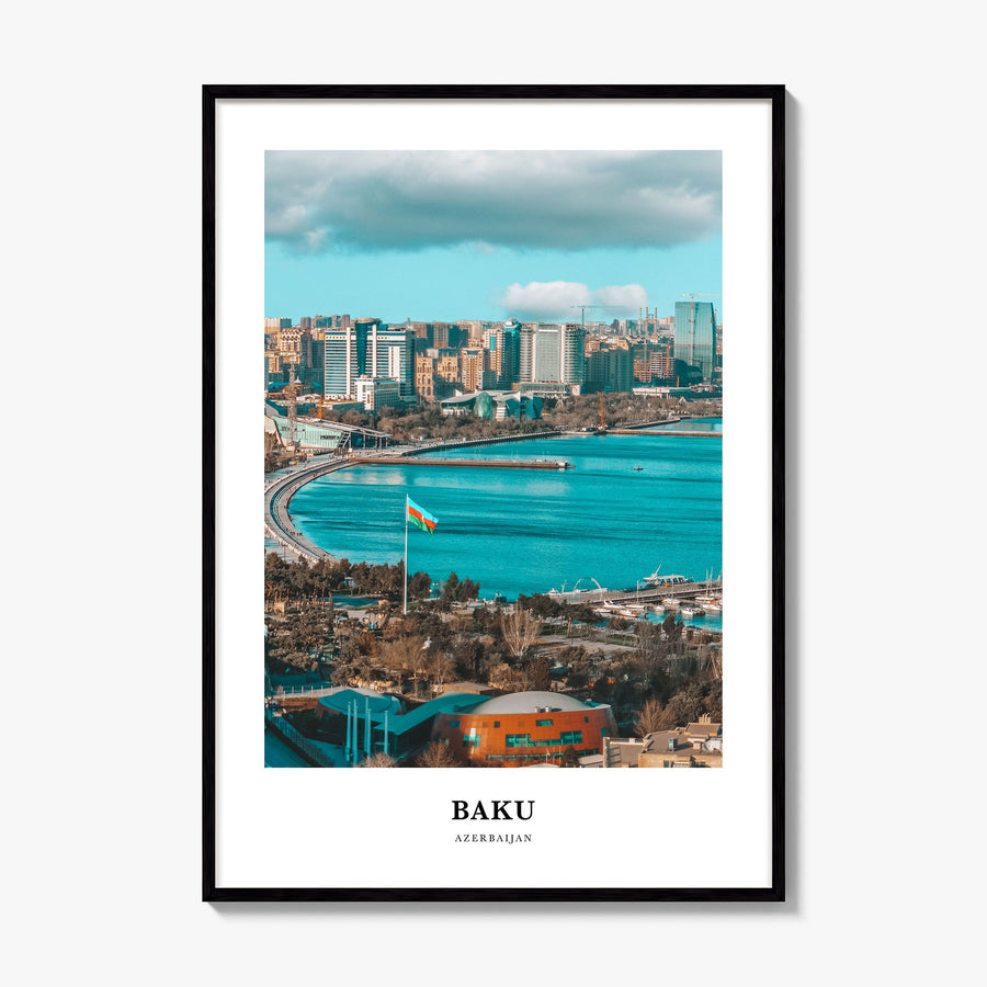 Baku Classic Poster, framed poster mockup