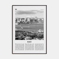 Baku Poster None / 8x12 in Nbourhood Travel B&W Poster