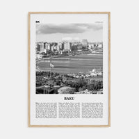 Baku Poster Natural Wood / 8x12 in Nbourhood Travel B&W Poster