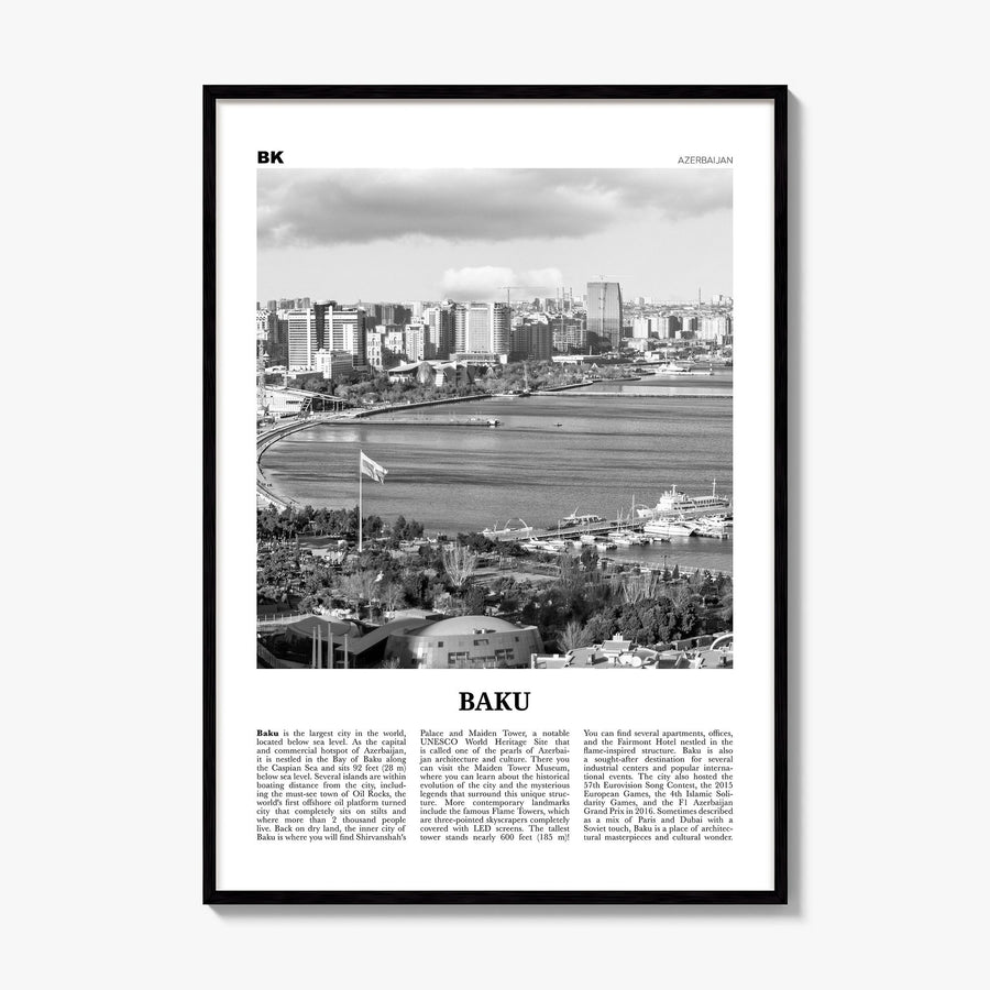 Baku Newspaper Poster, framed poster mockup