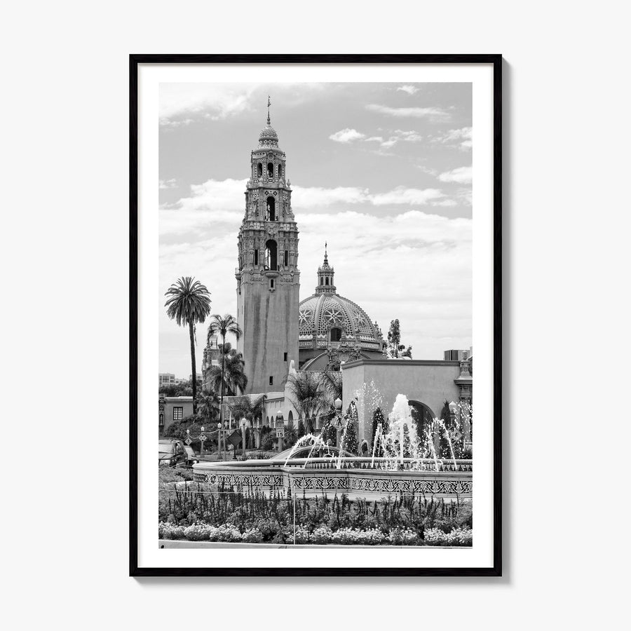Balboa Park Photo Poster, framed poster mockup, white border