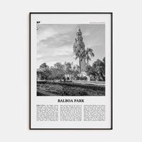 Balboa Park Poster None / 8x12 in Nbourhood Travel B&W Poster