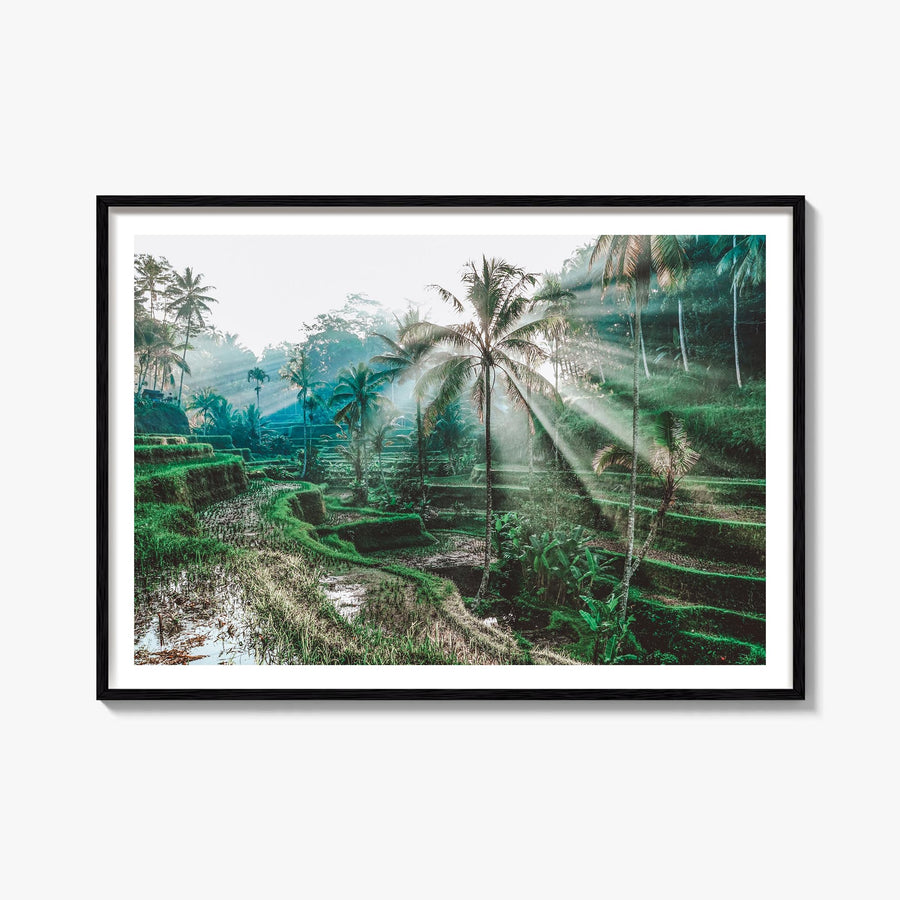 Bali colorful photo poster of Indonesia – horizontal wall art, unframed print shown in interior mockup