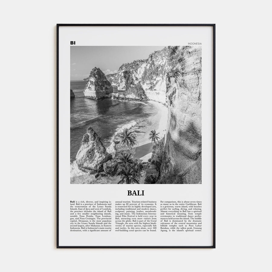 Bali No 1 Poster None / 8x12 in Nbourhood Travel B&W Poster