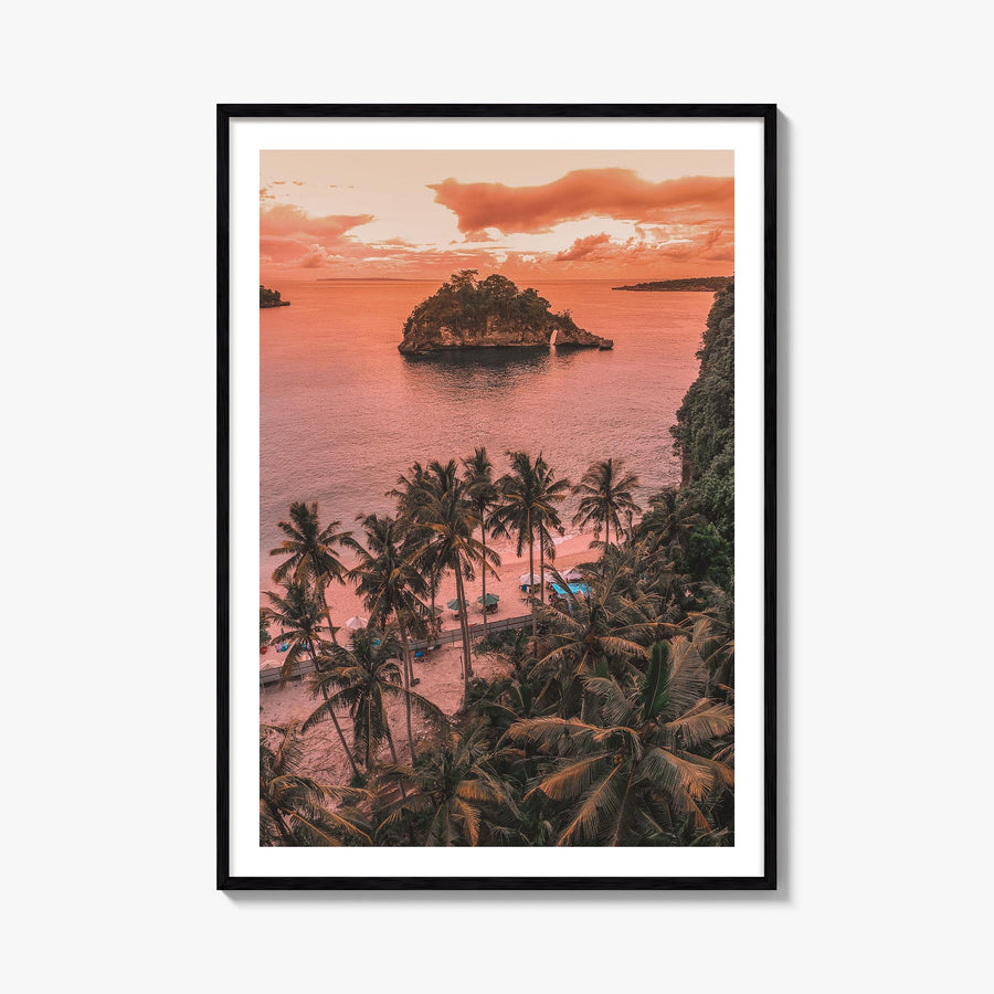 Bali no. 2 colorful photo poster of Indonesia – vertical wall art, unframed print shown in interior mockup