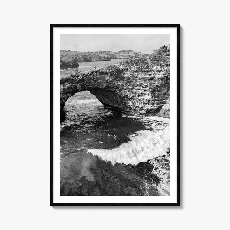 Bali no. 3 black & white photo poster of Indonesia – vertical wall art, unframed print shown in interior mockup